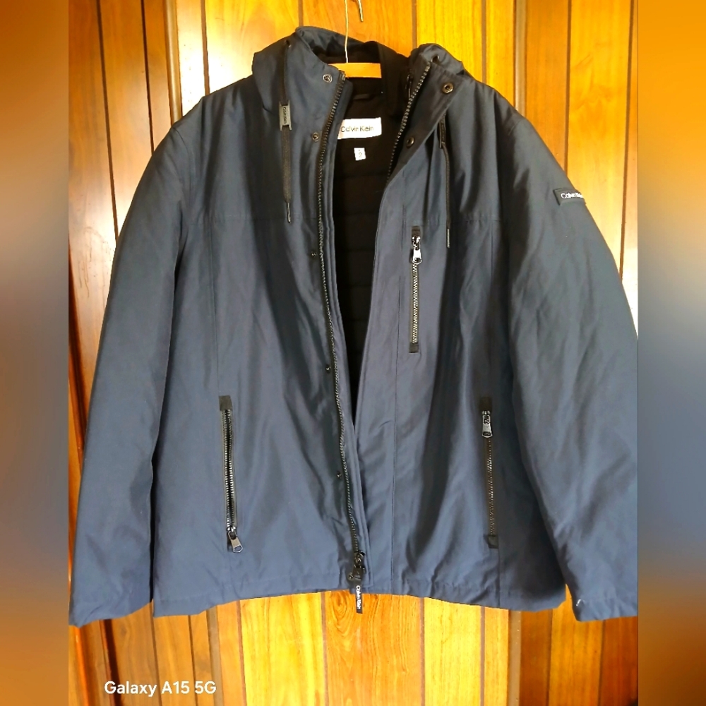Calvin Klein Men's 2  in 1 heavy Dark  Blue  Jacket size Large NWOT